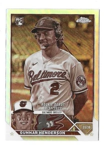 2023 Topps Chrome Gunnar Henderson RC Rookie Debut Sepia Refractor #USC208 - Picture 1 of 2