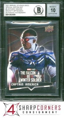 2021 MARVEL STUDIOS SDCC #6 ANTHONY MACKIE FALCON BECKETT WITNESSED AUTH AUTO 10 - Image 1 of 4