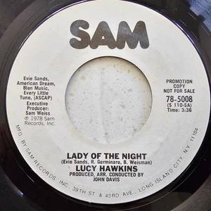 Lucy Hawkins – Lady Of The Night / Gotta Get Out - Rare 1978 US Soul Promo 7" - Picture 1 of 4
