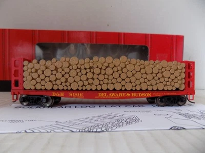 GSC PULPWOOD FLAT CAR W/LOAD  FOR; DELAWARE & HUDSON  RR.  BY ATLAS NIB R TO R - Image 1 of 4