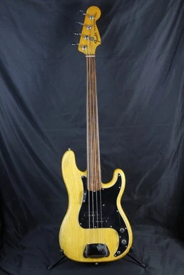 1975 Vintage Fender Precision Bass Guitar Fretless w/ Natural Finish & HSC - Image 1 of 4