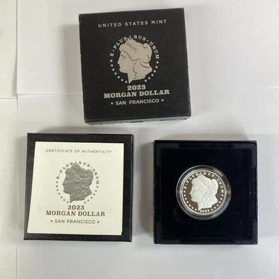 2023 Morgan Dollar 1oz Silver US Mint Philadelphia w/ Box & COA - Image 1 of 4