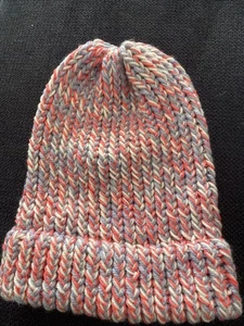 Mütze handmade Loom pink-weiss Kinder  - Bild 1 von 4