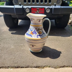vintage ceramic deruta pitcher Vase italy Hand Painted Large 22in Tall - Picture 1 of 10