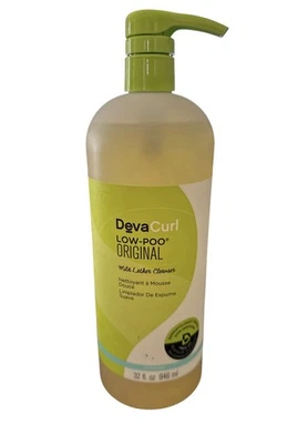Limpiador de espuma suave original DevaCurl Low-Poo 32 fl oz nuevo Foto 1 de 2