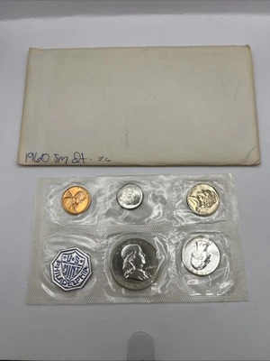 1960 US Mint Proof Set 5 Coins 90% Silver - Image 1 of 4