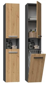 BDW Badezimmerschrank, Wäschekorb 2 - Türen 174 x 31 x 30cm Unterschrank NEL III - Bild 1 von 45