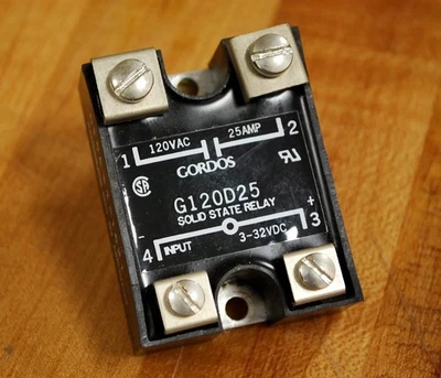 Gordos G120D25 Solid State Relay, 120VAC, 25AMP - USED - Image 1 of 2
