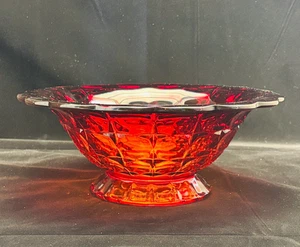 Vintage Tiara Constellation Indiana Art Glass Sunset Amberina Centerpiece Bowl - Picture 1 of 7