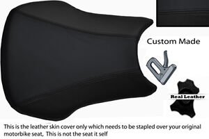BLACK AND BLUE CUSTOM FITS HONDA CBR 600 RR3 RR4 03-04 LEATHER SEAT COVER
