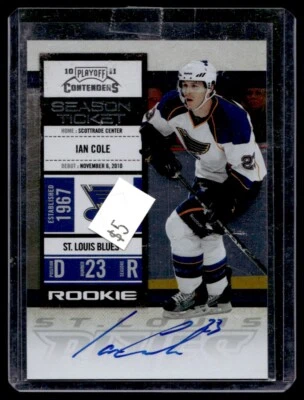 2010-11 Playoff Contenders Rookie Autograph Ian Cole RC Auto St. Louis Blues - Image 1 of 2