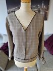 Top. Zara Multicoloured Dogtooth Long Sleeved Size Eur L 
