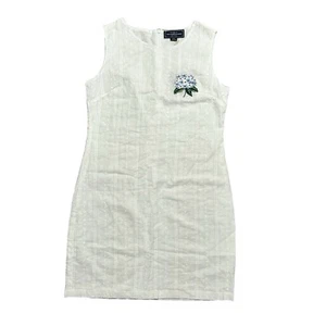 Kiel James Patrick Eyelit Shift Dress Coastal Embroidered Nautical NWT Small - Picture 1 of 8