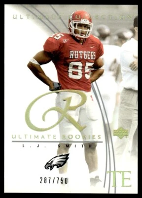 2003 Upper Deck Ultimate Collection L.J. Smith Rookie 287/750 Philadelphia - Image 1 of 2