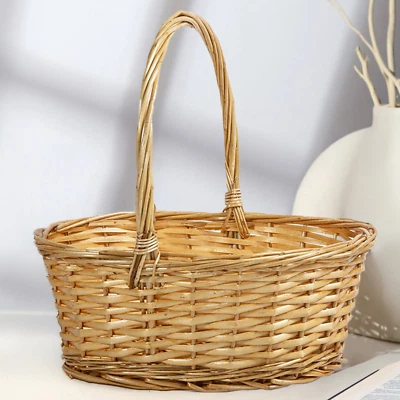 Wicker Hamper Basket Handle DIY Gift Make Your Own Home Storage Display Large - Image 1 of 4