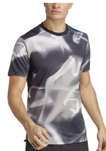 NEW W TAGS Adidas Men's D4M Heat.rdy Printed Hiit Training T-Shirt in Greys, XXL - Picture 1 of 1
