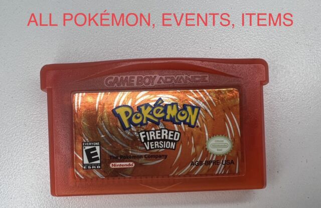 Pokemon Fire Red Authentic GBA Gameboy Advance - Preloaded All 386 Pokemon