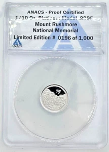 Mount Rushmore 1/10 Oz Fine Platinum 💥Limited to 1,000💥 - Picture 1 of 2