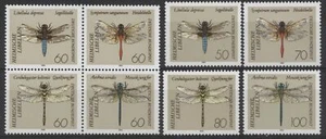 Germany 1991 Dragonflies set of 8, MNH - Picture 1 of 1