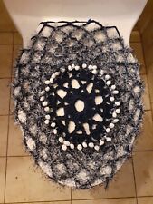 HANDMADE CROCHET ROUND TOILET LID/SEAT COVER IN BLUE /MULTICOLORS