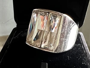 RING mit großem Strass-Stein,Größe 20 mm(2cm)Edelstahl-Ring,1.5x1.5cmSteingröße - Bild 1 von 21