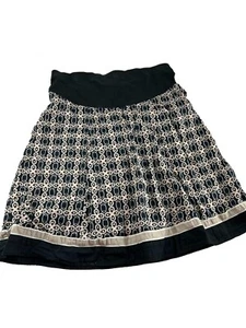 Motherhood Umstands-Damenrock Größe Medium schwarz geometrischer Druck a Line kurz - Bild 1 von 7