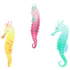 3 Pcs Home Accessories Fish Tank Landscaping Seahorse Take Bath Office