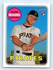 2018 Topps Heritage Austin Meadows Rookie Pittsburgh Pirates #568 - Picture 1 of 2