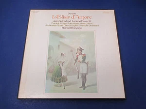 Donizetti L'Elisir Damore Sutherland Pavarott, OSA-13101,3 Record Set With Score - Imagen 1 de 2
