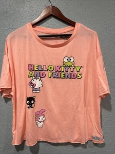 Sanrio Hello Kitty And Friends Peach Short Sleeve T-Shirt Size XL - Picture 1 of 6