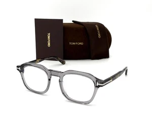 Occhiali da vista Tom Ford FT5836-B 020 grigio cristallo avana/blu blocco 49 mm TF5836 - Foto 1 di 5