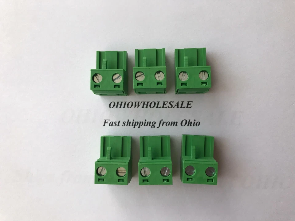 (Pack of 6) 2 pole - 2 pin 7.62 mm Speaker Phoenix Contact Plug Terminal Block - Image 1 of 4