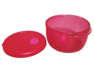 Mini Casa de Muñecas Tupperware Rock N Serve Pequeños Tesoros Gadget Caramelo Caña Rojo Rosa - Imagen 1 de 2