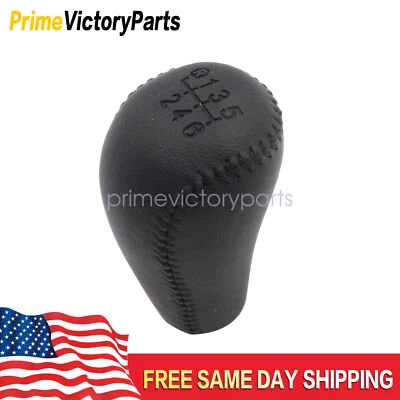 Black 6 speed Leather Gear Shift Knob Fits For Toyota Tacoma 2005-2015 - Imagem 1 de 4