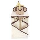 Hudson Baby Infant Cotton Animal Face Hooded Towel, Banana Monkey, One Size