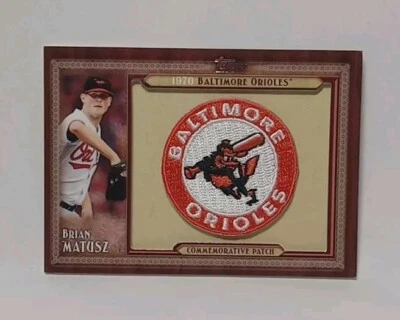 Parche conmemorativo 2011 Topps Brian Matusz 1970 Orioles Foto 1 de 2