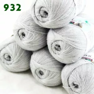 Sale 6 Ballsx50gr LACE Rugs Acrylic Wool Cashmere Hand Crochet Knitting Yarn 932 - Picture 1 of 10