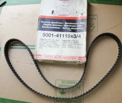 Gates Timing Belt 5001-41119x3 suits Ford Capri Cortina Escort Sierra Transit - Image 1 of 4