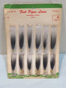 Vintage NOS Fish Piper Lures Goldenrod, Florida, Qty 12 on Card - Picture 1 of 5