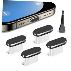 USB C Dust Plug, 4 Pack Type C Anti Dust Plug Cover Charging Port Protector - Photo 1 sur 8