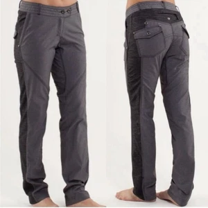 Lululemon Ride On Activewear Hiking Pants Black Gray Women Size 8 Athletic Rare - Picture 1 of 9