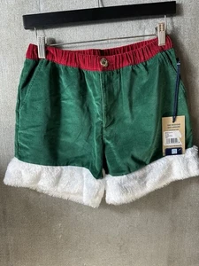 Pantalones cortos navideños con ribete de piel verde “The Elf” 5,5 grandes nuevos con etiquetas por Chubbies. pequeño - Imagen 1 de 3