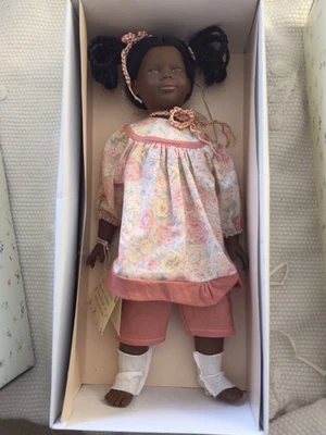 Muñeca de porcelana Hiedi Ott Leonie pelo pelucado rara 12" suiza hecha a mano Foto 1 de 4