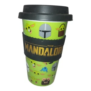 Star Wars Baby Yoda Mandalorian Ceramic Travel Mug Lid Tumbler Cup Galerie Lucas - Picture 1 of 10