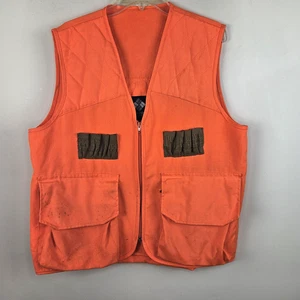 Columbia Bird Hunting Vest Mens M Blaze Orange shell holders full zip Game Pouch - Picture 1 of 10