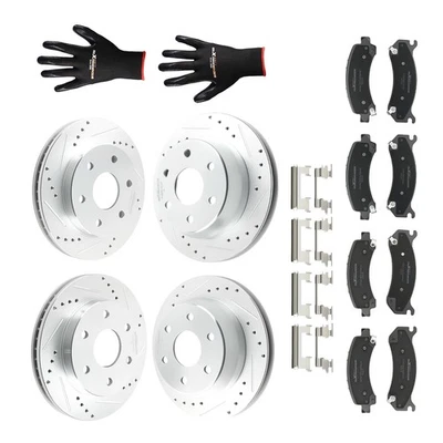 Front Rear Brake Rotors+Brake Pads for GMC Yukon XL 1500 2002-2006 P785 P-974A - Image 1 of 4