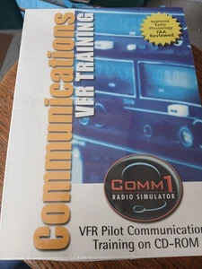 Simulador de radio Comm1 - Entrenamiento de comunicaciones piloto VFR en CD-ROM y guía del usuario - Imagen 1 de 2