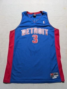 NBA 2000s NIKE Detroit Pistons Ben Wallace Jersey XL 2004 Finals Fades *Flaw* - Picture 1 of 9