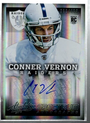 B5175- 2013 Absolute Spectrum Silver Autographs #115 Conner Vernon Auto /499 - Image 1 of 2