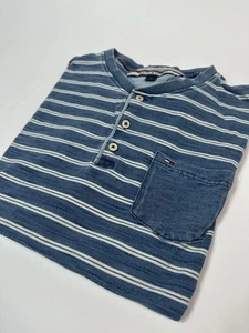 Vintage Tommy Hilfiger 1/2 Knopf Hemd Blau Größe M - Bild 1 von 7